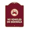 Signmission No Vehicles on Sidewalk Heavy-Gauge Aluminum Architectural Sign, 24" x 18", BU-1824-23551 A-DES-BU-1824-23551 - alternate 1